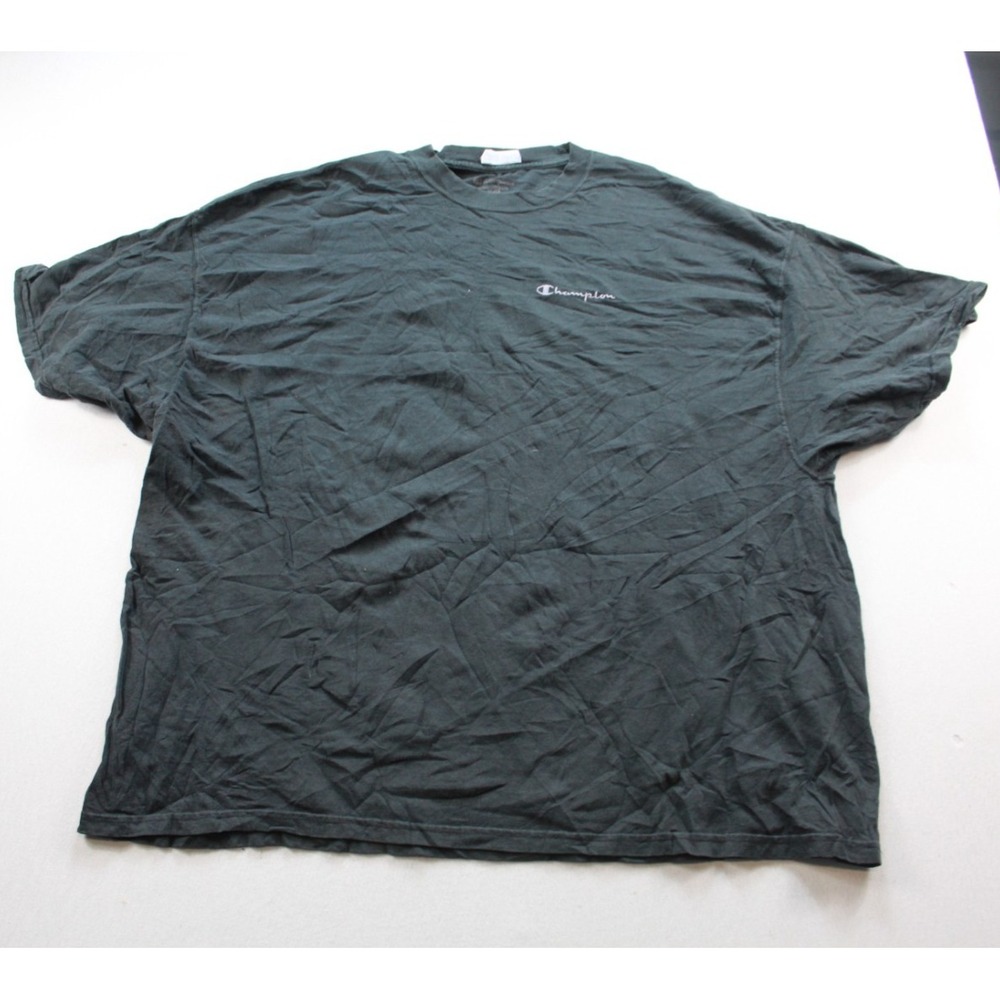 Champion T-Shirt Mens XXL Black Excellent Crew Neck Short Sleeve Logo Basic - Picture 1 of 8
